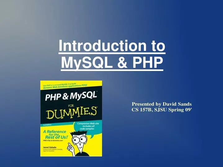 introduction to mysql php