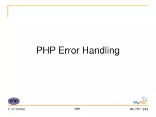 PHP Error Handling