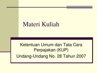 materi kuliah