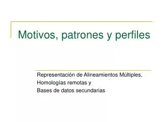 motivos patrones y perfiles