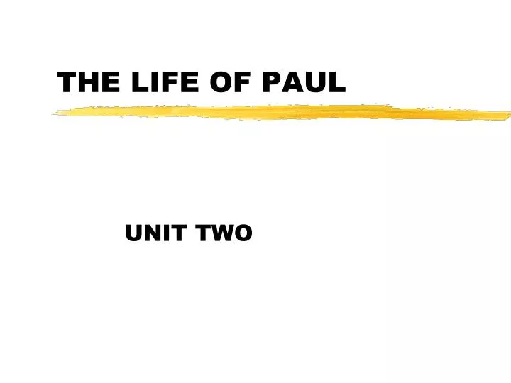 the life of paul
