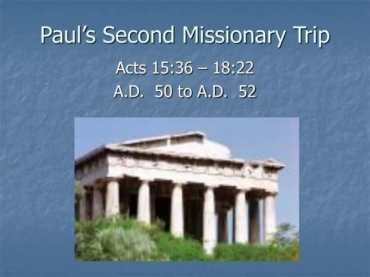 paul s second missionary trip