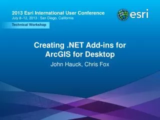 Creating .NET Add-ins for ArcGIS for Desktop