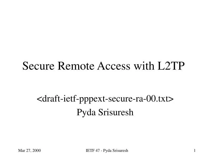 secure remote access with l2tp
