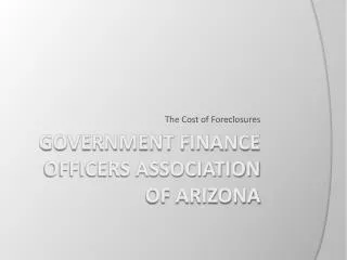 Government Finance Officers Association of Arizona
