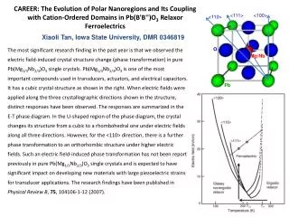 Xiaoli Tan, Iowa State University, DMR 0346819