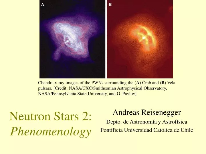neutron stars 2 phenomenology