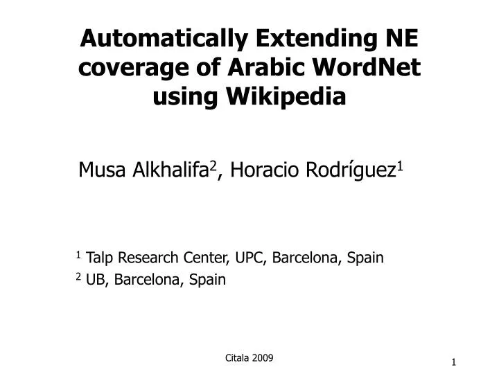 automatically extending ne coverage of arabic wordnet using wikipedia