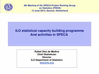ILO statistical capacity building programme And activities in SPECA