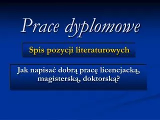 prace dyplomowe