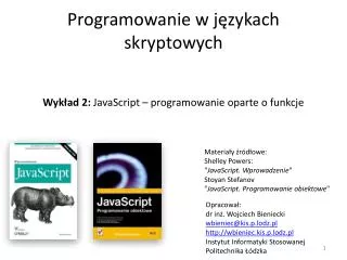 programowanie w j zykach skryptowych
