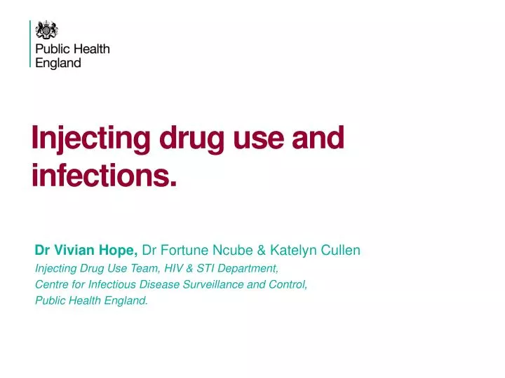 injecting drug use and i nfections