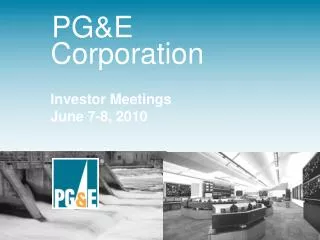 Investor Meetings June 7-8, 2010