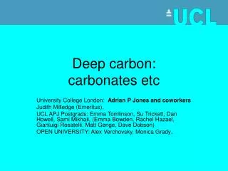 Deep carbon: carbonates etc