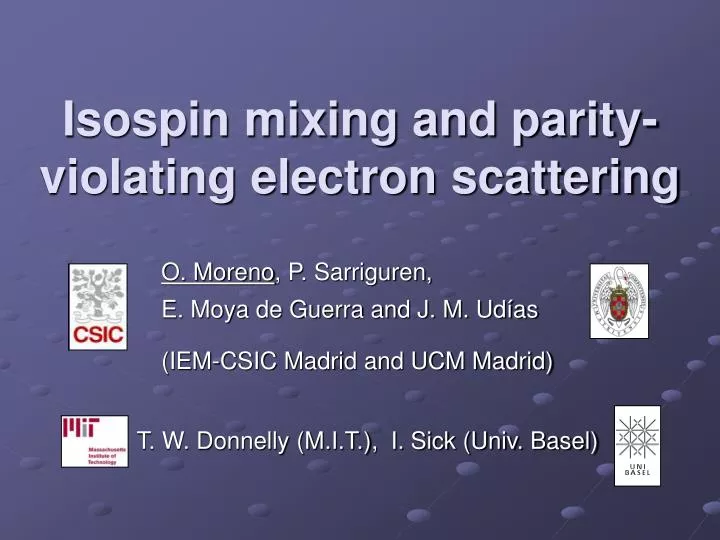 isospin mixing and parity violating electron scattering