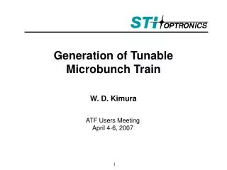 Generation of Tunable Microbunch Train