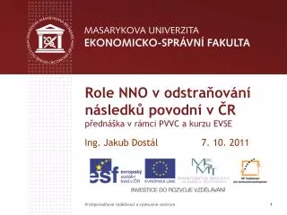 role nno v odstra ov n n sledk povodn v r p edn ka v r mci pvvc a kurzu evse