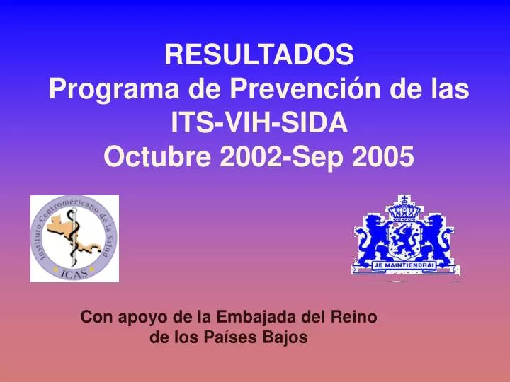 resultados programa de prevenci n de las its vih sida octubre 2002 sep 2005