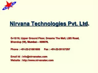 Nirvana Technologies Pvt. Ltd .
