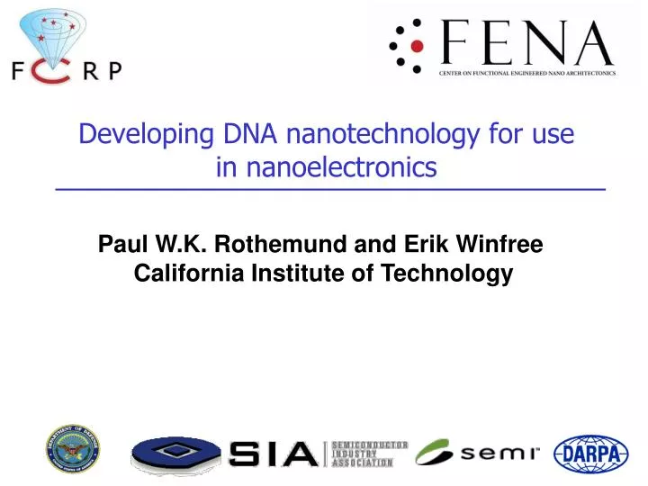 developing dna nanotechnology for use in nanoelectronics