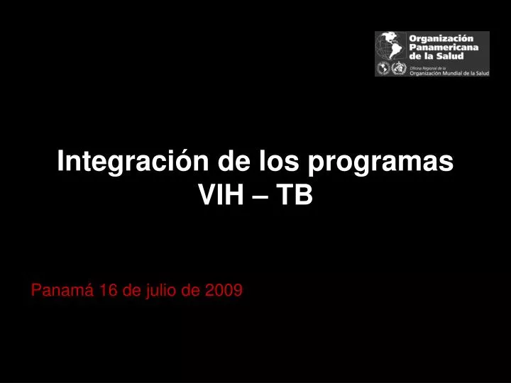 integraci n de los programas vih tb