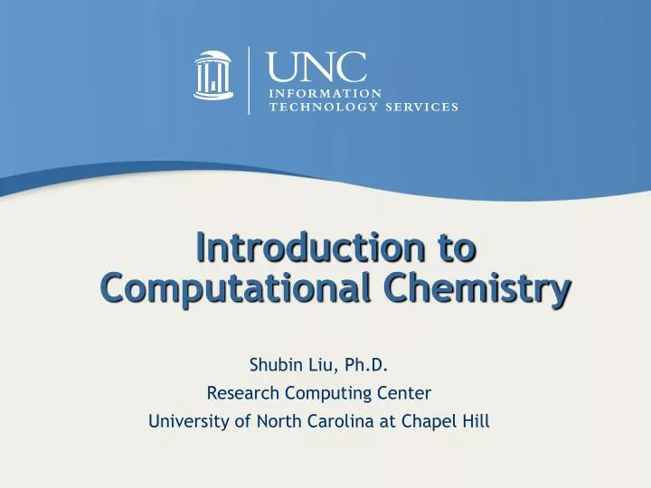 introduction to computational chemistry