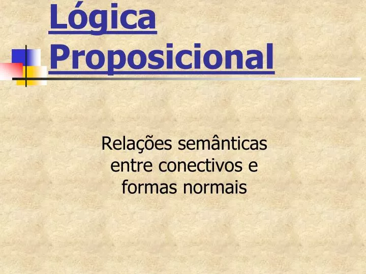 l gica proposicional