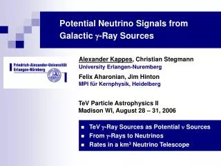 Potential Neutrino Signals from Galactic ? -Ray Sources