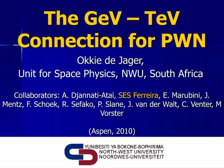 okkie de jager unit for space physics nwu south africa