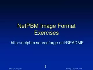 NetPBM Image Format Exercises