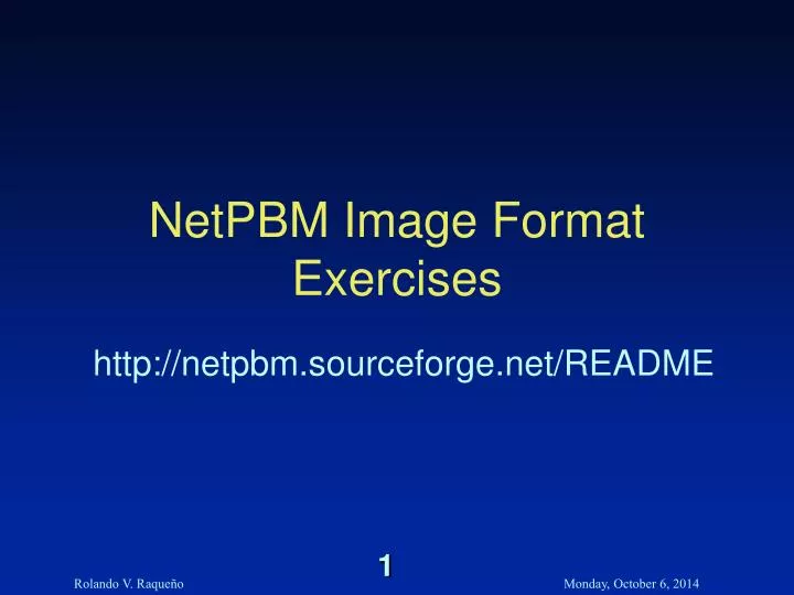 netpbm image format exercises