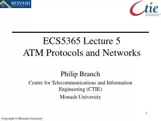 ECS5365 Lecture 5 ATM Protocols and Networks