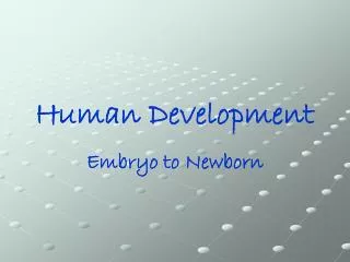 Human Development