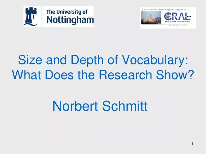 size and depth of vocabulary what does the research show
