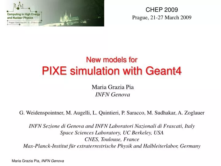 new models for pixe simulation with geant4