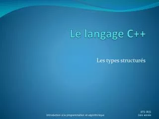 le langage c
