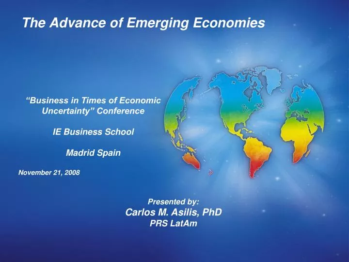 the advance of emerging economies
