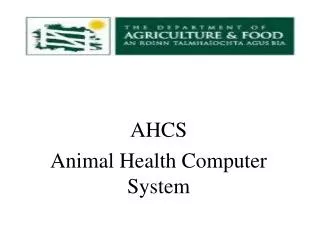 AHCS Animal Health Computer System