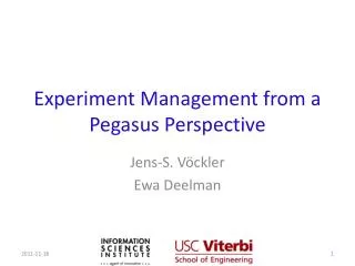Experiment Management from a Pegasus Perspective