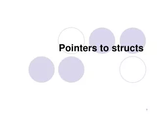 Pointers to structs