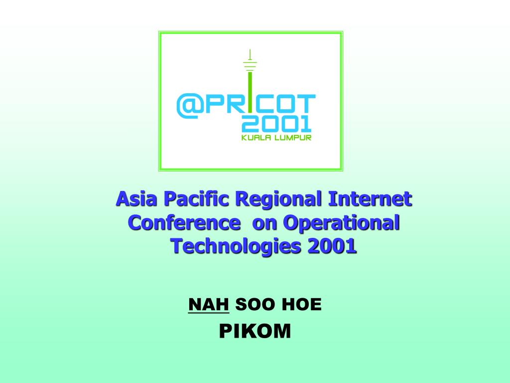 Asia Pacific Regional Internet Conference on Operational Technologies 2001 - slide 1