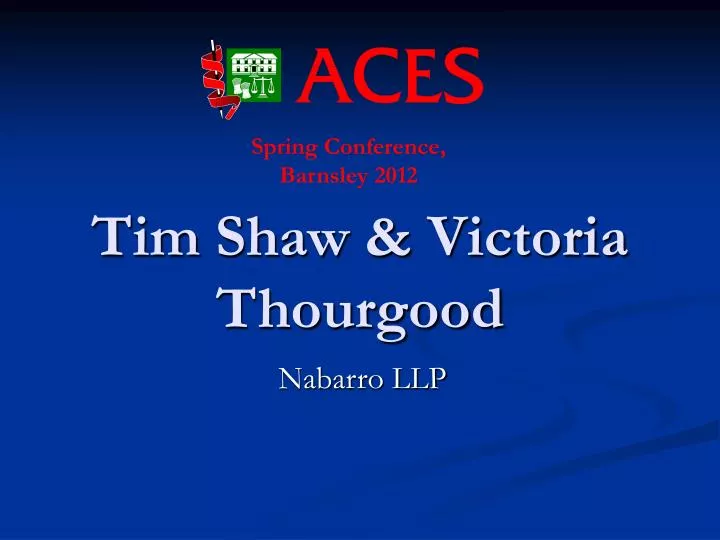 tim shaw victoria thourgood