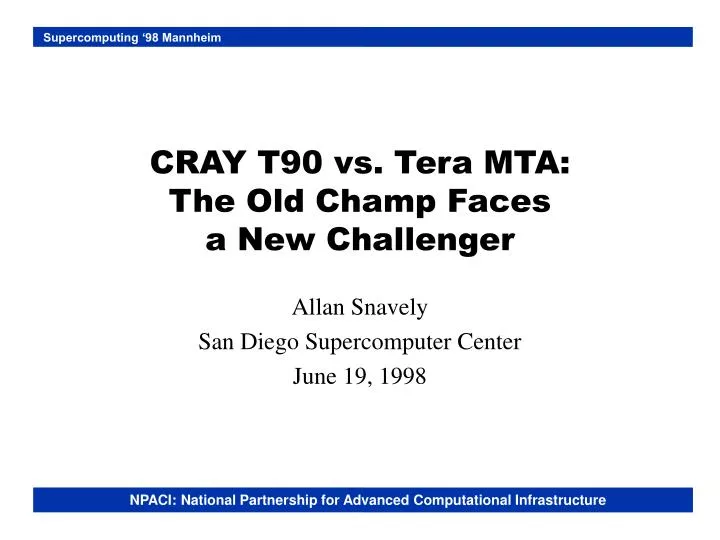cray t90 vs tera mta the old champ faces a new challenger