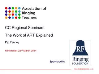CC Regional Seminars The Work of ART Explained