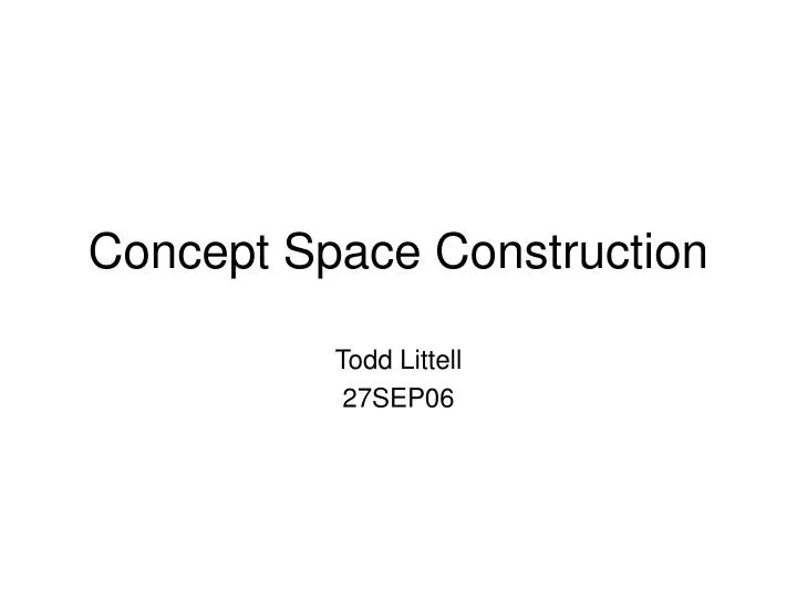 concept space construction