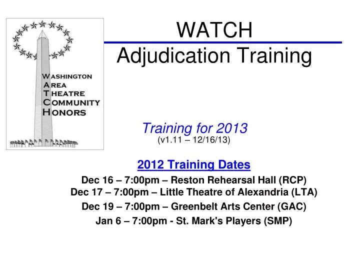 watch adjudication training
