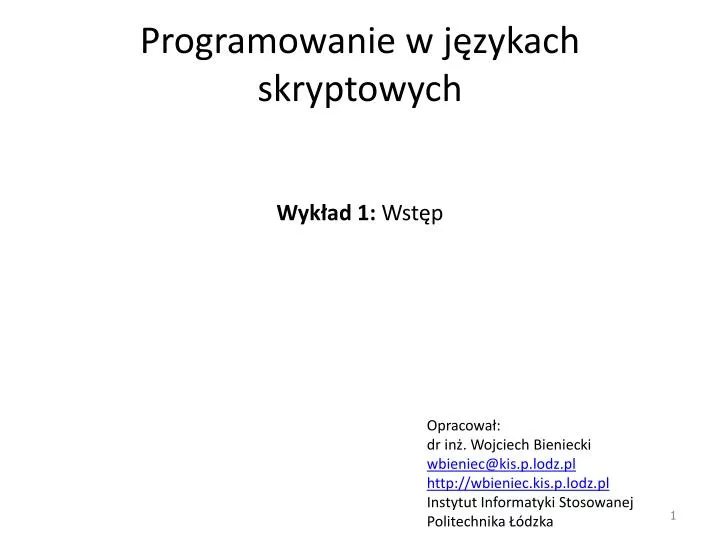 programowanie w j zykach skryptowych