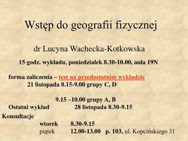 wst p do geografii fizycznej