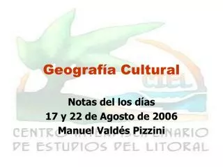 geograf a cultural