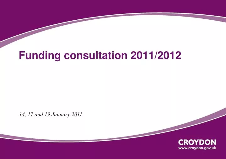 funding consultation 2011 2012